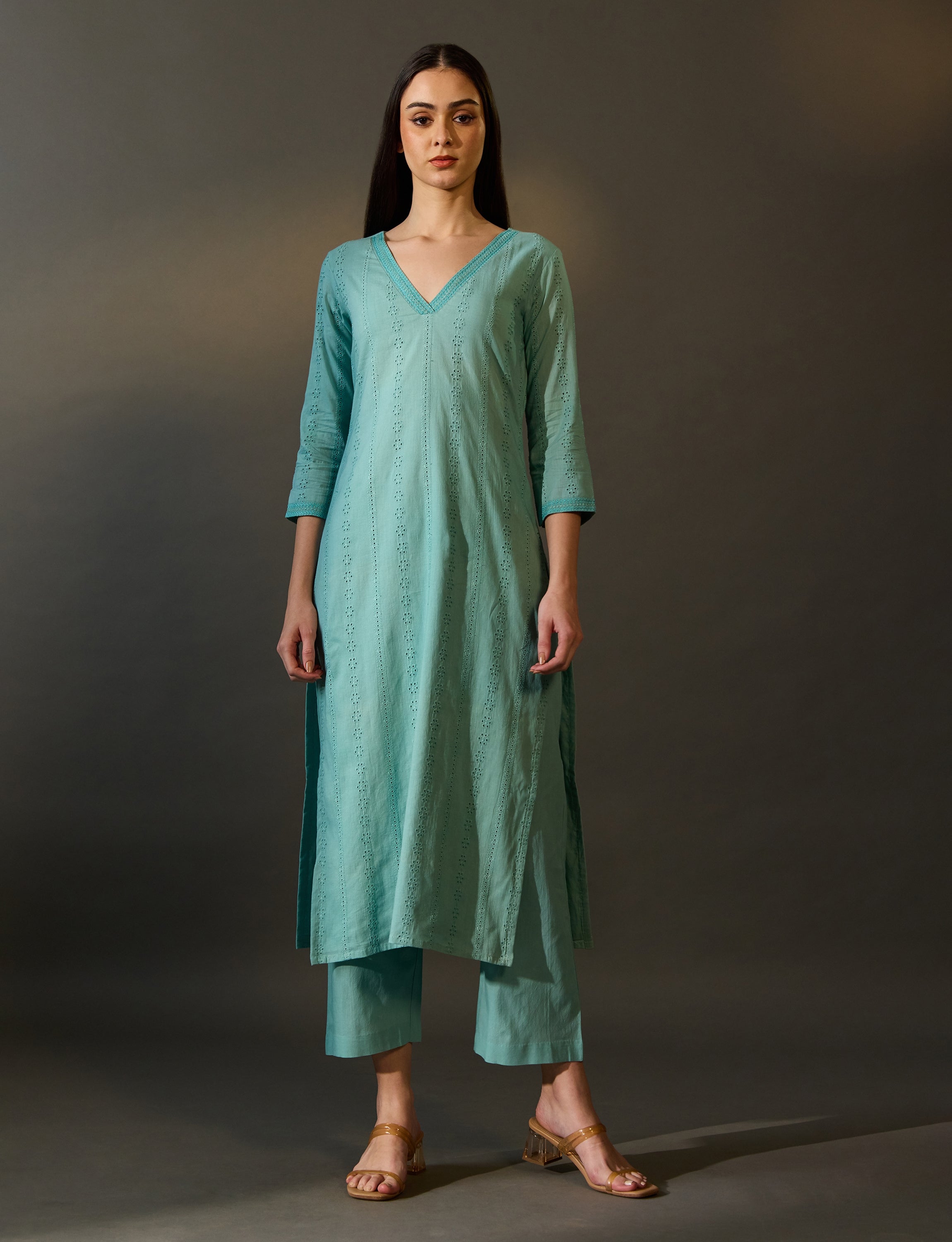 Sky Blue Hakoba Kurta